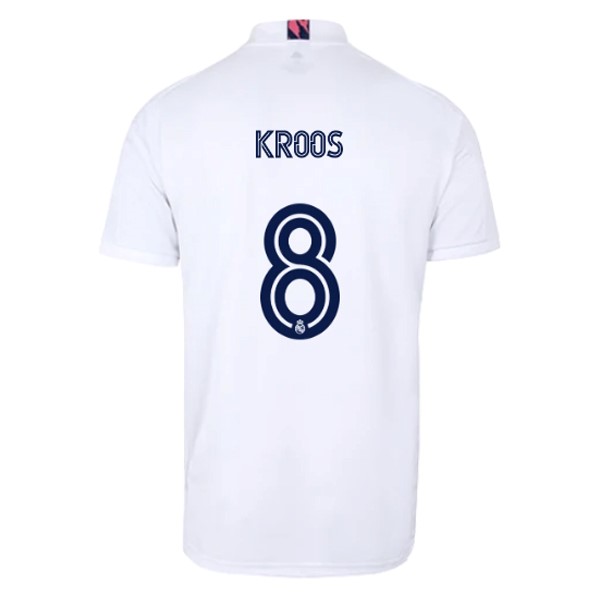 Camiseta Real Madrid Replica Primera Ropa NO.8 Kroos 2020/21 Blanco